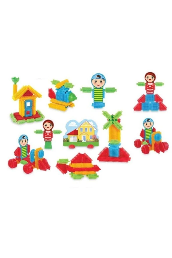 Dede Eğitici Oyuncak Kaktüs Blok Kova (80 Parça) ürün görseli 1