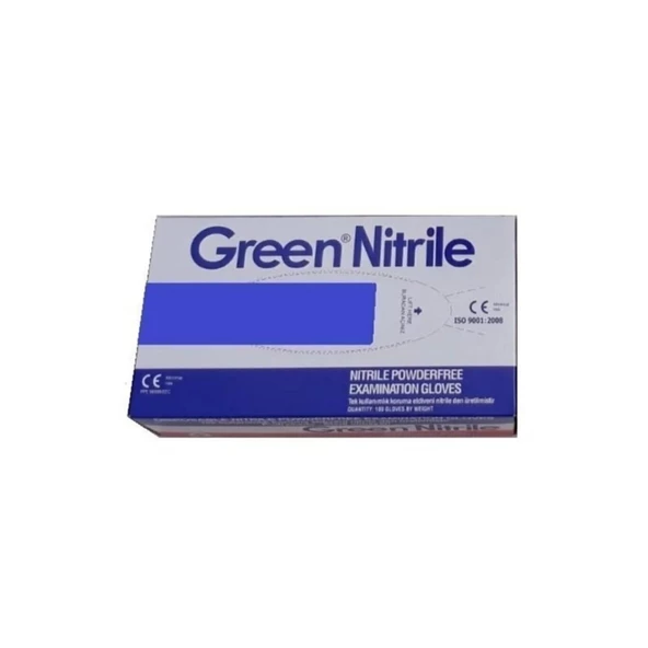 GREEN NİTRİLE ORTA BOY MUAYENE ELDİVENİ 100´LÜ (M)