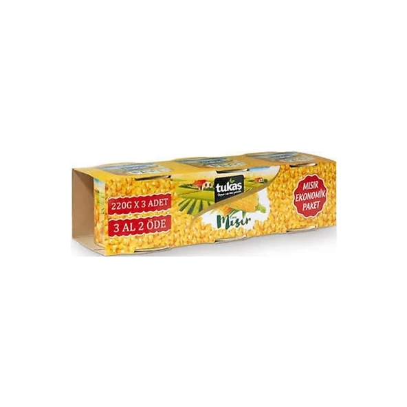 Tukaş Mısır Konserve 3x220 gr - 2