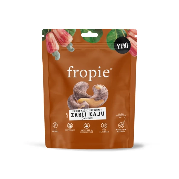 Fropie Yağsız Fırında Kavrulmuş Zarlı Kaju 75 gr