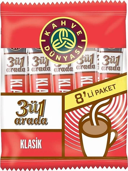 Kahve Dünyası 3 ü 1 Artada 8 li paket*24