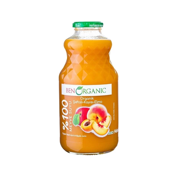 Benorganik Organik Şeftali-Kayısı-Elma 946 ml