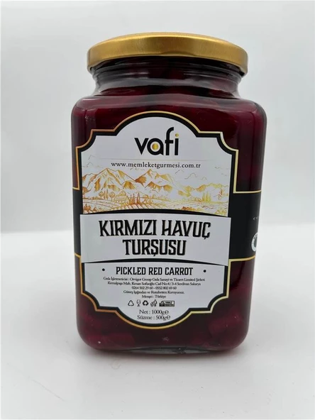 Vafi Turşu Serisi Kırmızı Havuç Turşusu 1000cc-500gr