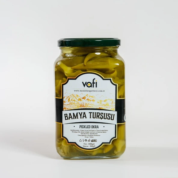 Vafi Turşu Serisi Bamya Turşusu 1000cc-500gr