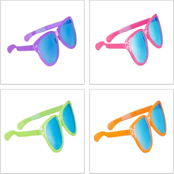 Nessiworld  Büyük Parti Gözlüğü Rengarenk 12 Adet 27x9 cm - 9