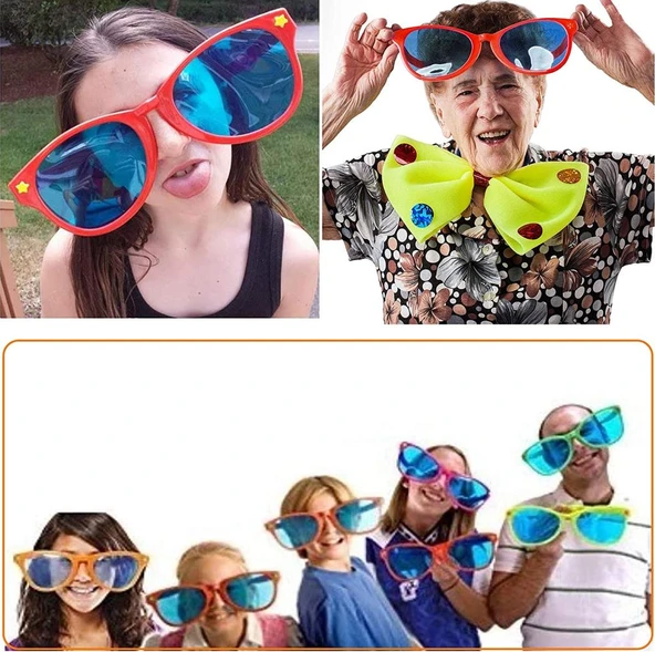 Nessiworld  Büyük Parti Gözlüğü Rengarenk 12 Adet 27x9 cm - 8