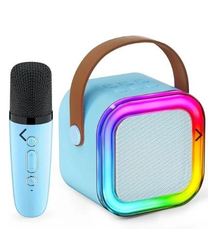 Colorful Karaoke Sound System  Kablosuz Mikrofonlu Taşınabilir Müzik Kutusu - 2
