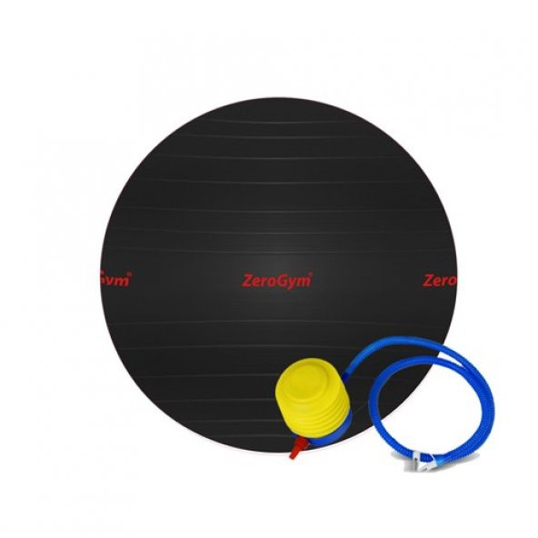 ZeroGym AntiBurst Pilates Topu, Egzersiz Topu 65cm / Siyah