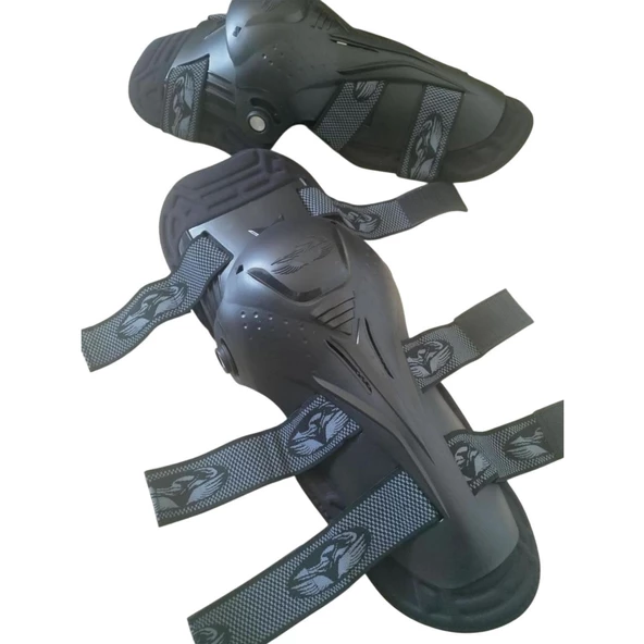 Kobra Motosiklet Mafsallı Dizlik Siyah - Resim 2