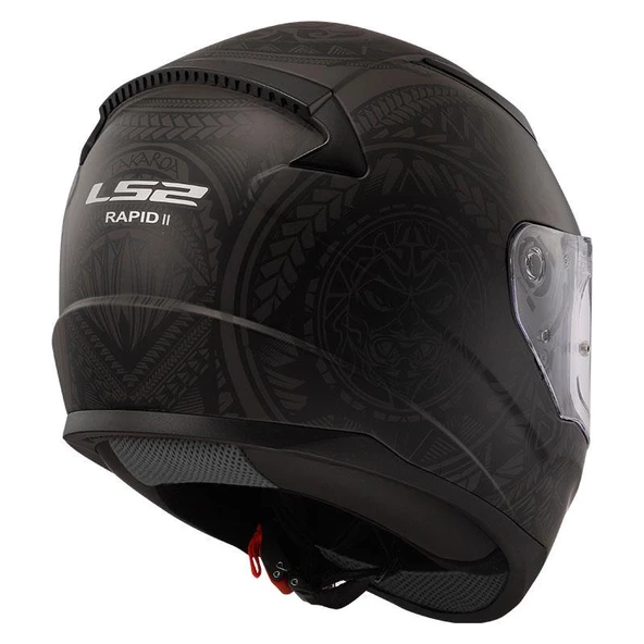 LS2 RAPID 2 TAKAROA MAT SİYAH KASK - Resim 3