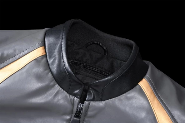 SCOYCO JK187 BLACK GOLD DERİ MOTOSİKLET MONTU - 3