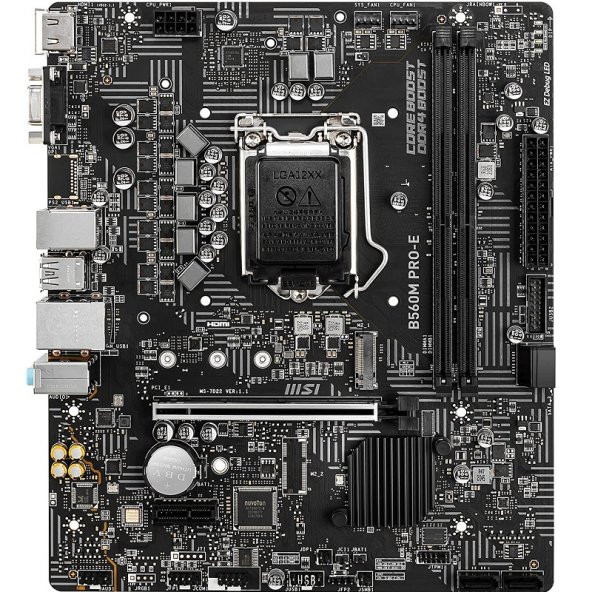 MSI B560M PRO-E DDR4 M2 PCIe NVME HDMI PCIe 16X v4.0 1200p v2 mATX - Resim 3