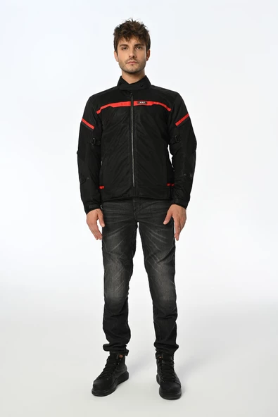 LS2 RIVA MONT YAZLIK SİYAH-KIRMIZI - Resim 5