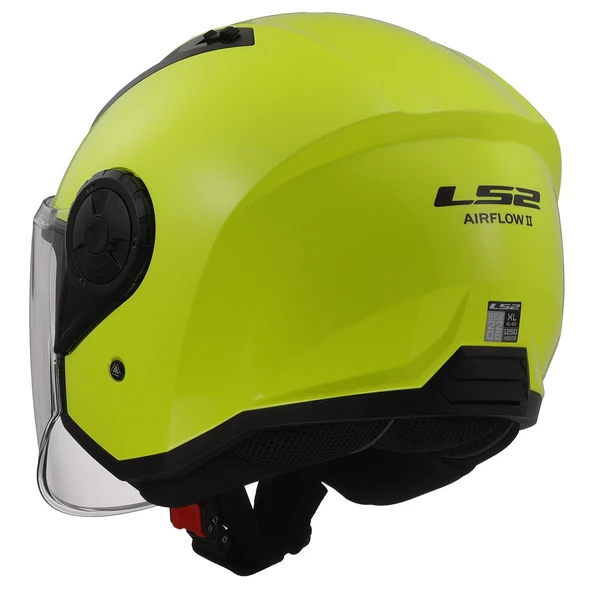LS2 AIRFLOW 2 NEON SARI KASK - Resim 3