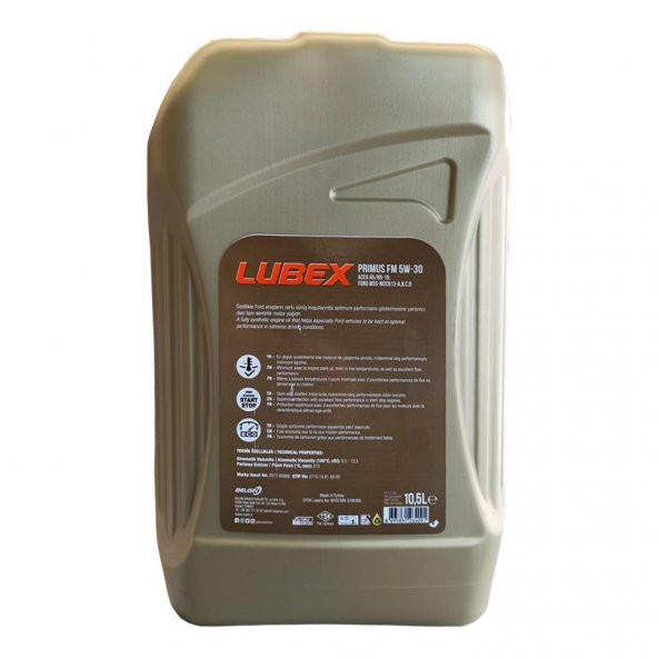 Lubex Primus Fm 5W-30 10.5 Lt Tam Sentetik Motor Yağı - 4