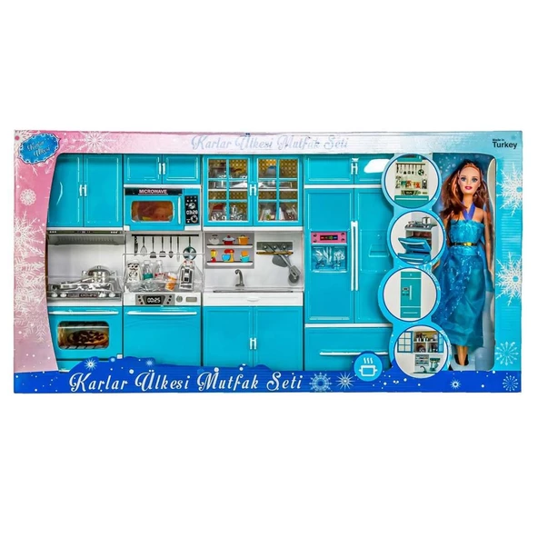 Nessiworld Karlar Ülkesi Bebek ve 4'lü Mutfak Seti