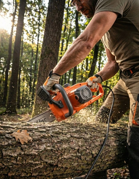 OLEOMAC GS210E ELEKTRİKLİ TESTERE - AĞAÇ MOTORU - 2000 WAT - Resim 2