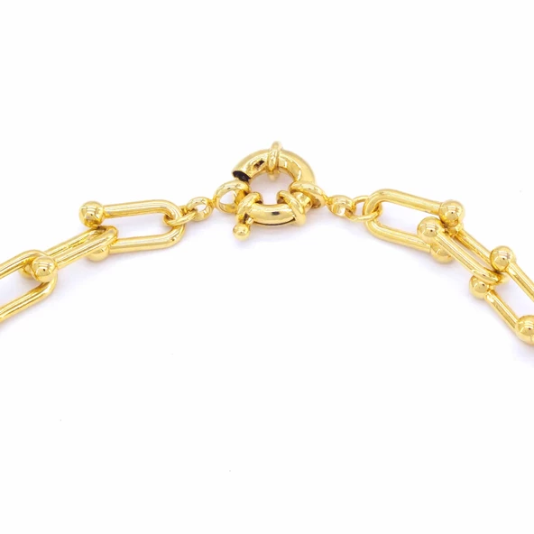 Çelik Zincir Kolye Altın Kaplama 7 MM Tiffany Model ZN-147 - 4