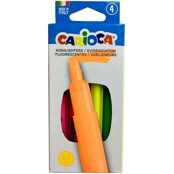 Nessiworld Carioca Fosforlu Renkler İşaretleme Kalemi 4 Renk 42867 - 2