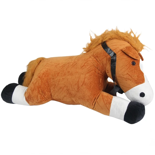 Nessiworld Peluş Yatan Kahverengi At 75 cm. - 2