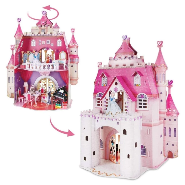 Nessiworld CubicFun Prenses Doğumgünü Şatosu 3D Puzzle - 1