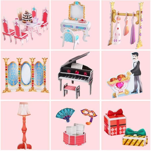 Nessiworld CubicFun Prenses Doğumgünü Şatosu 3D Puzzle - 4