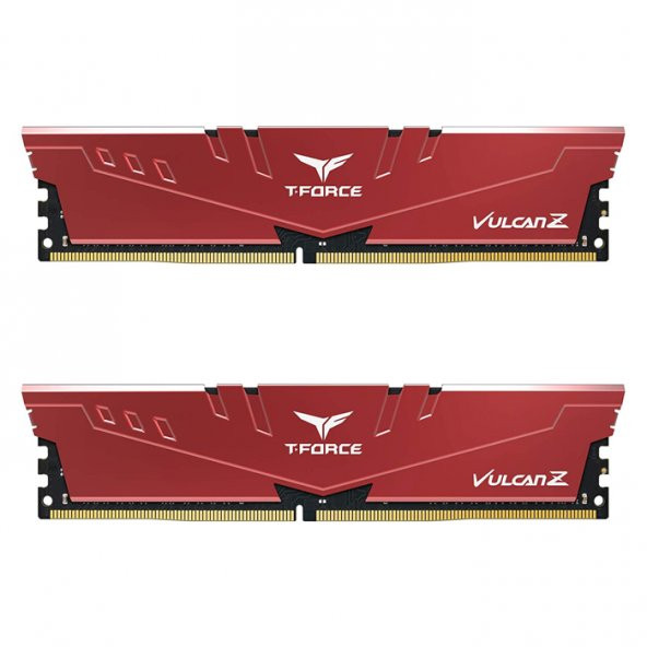 Team T-Force Vulcan Z Red 32GB (2x16GB) 3200MHz CL16 DDR4 Gaming Ram (TLZRD432G3200HC16FDC01)