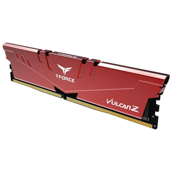 Team T-Force Vulcan Z Red 16GB(1x16GB) 3200Mhz CL16 DDR4 Gaming Ram (TLZRD416G3200HC16F01) - 3