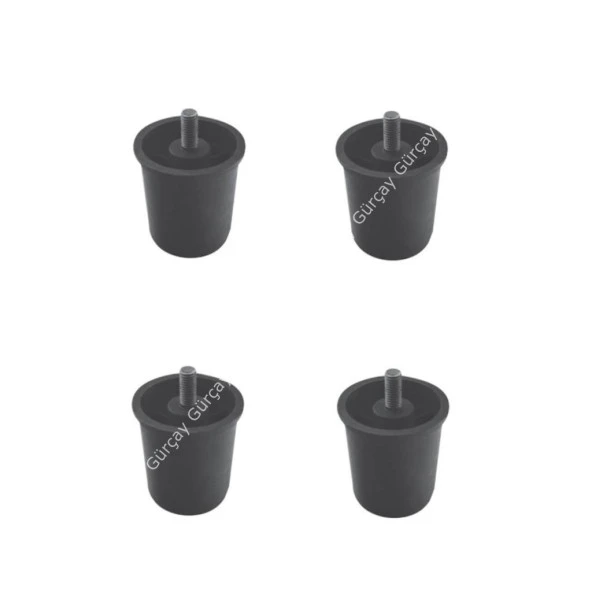 Gürçay Yatak Baza Ayağı 6cm Plastik M10 Diş (4 Adet) - 2