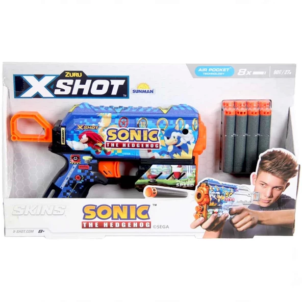Nessiworld  X-Shot Skins Sonic Dart Fırlatıcı 8 Dartlı - 3