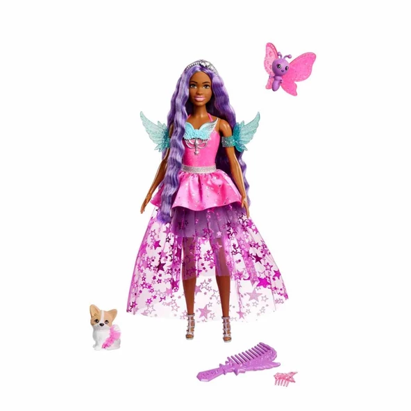 Nessiworld  Barbie Sihirli Dokunuş Peri Masalı Elbiseli Bebek HLC31 - 2