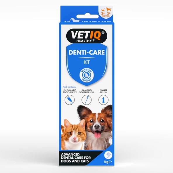 Vet IQ Denti Care Kedi Köpek İçin Diş Bakım Seti 70 Gr