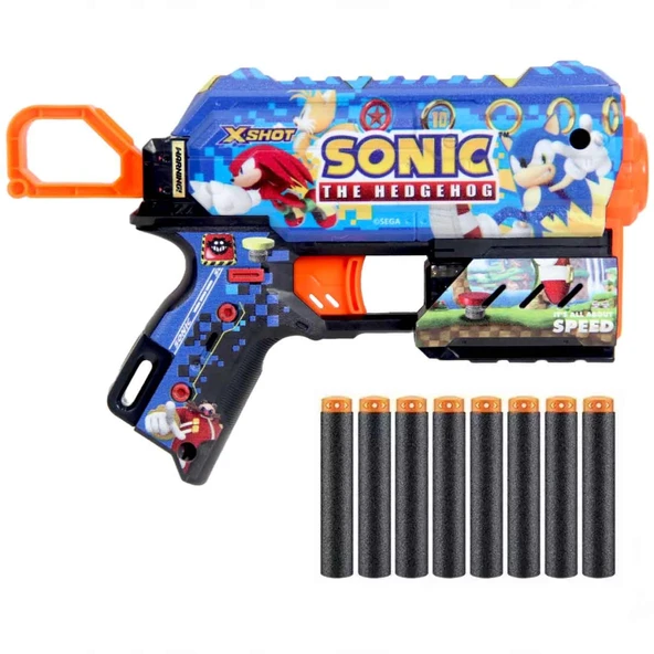 Nessiworld  X-Shot Skins Sonic Dart Fırlatıcı 8 Dartlı - 8