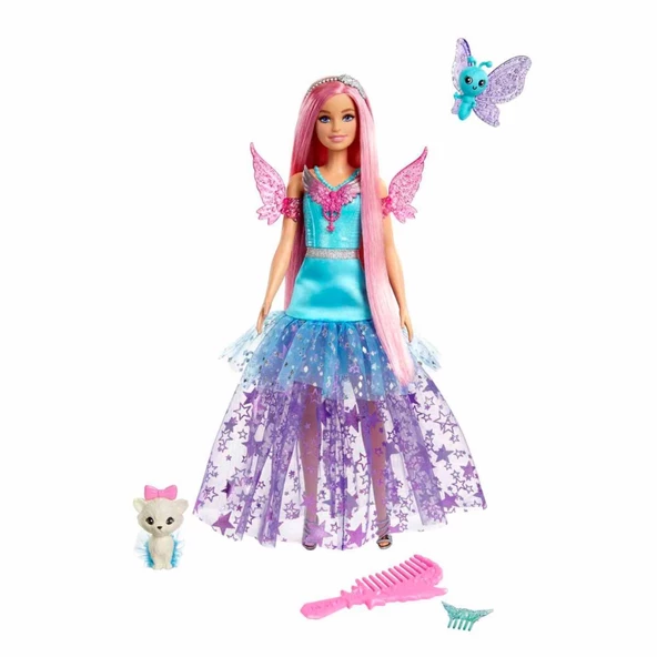 Nessiworld  Barbie Sihirli Dokunuş Peri Masalı Elbiseli Bebek HLC31 - 1