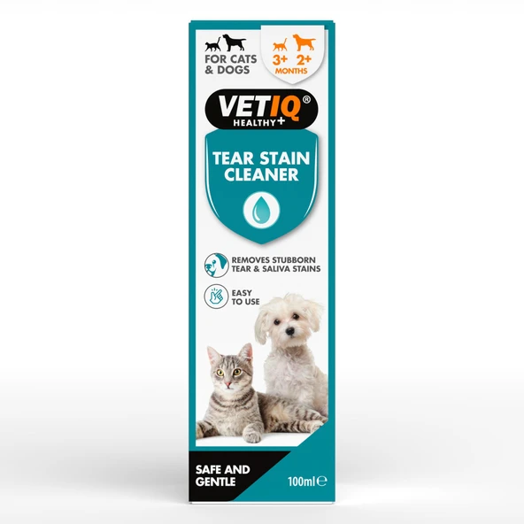 Vet IQ Tear Stain Remover Kedi ve Köpek Gözyaşı Leke Çıkarıcı 100 ml ürün görseli 1