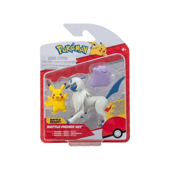 Nessiworld POK 95155-R Pokemon Battle 3Lü Figür Seti - 2