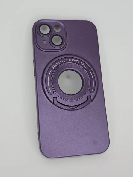 İPHONE 14 MOR LENSLİ ARKA TUTMAÇLI KILIF - 2