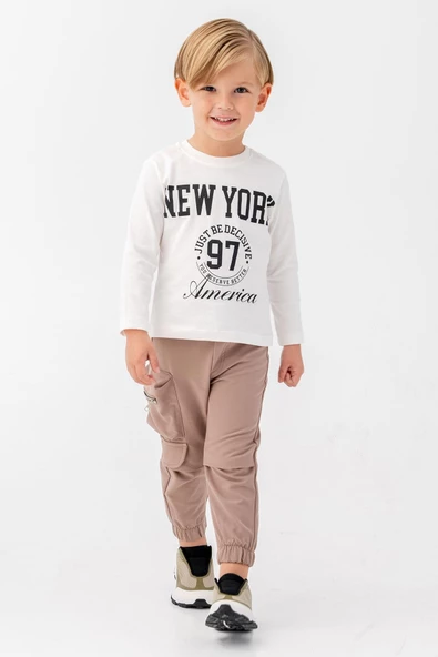 Çıtçıtlı Balon Cepli 3 Parça Erkek Çocuk Ceketli Takım - 9