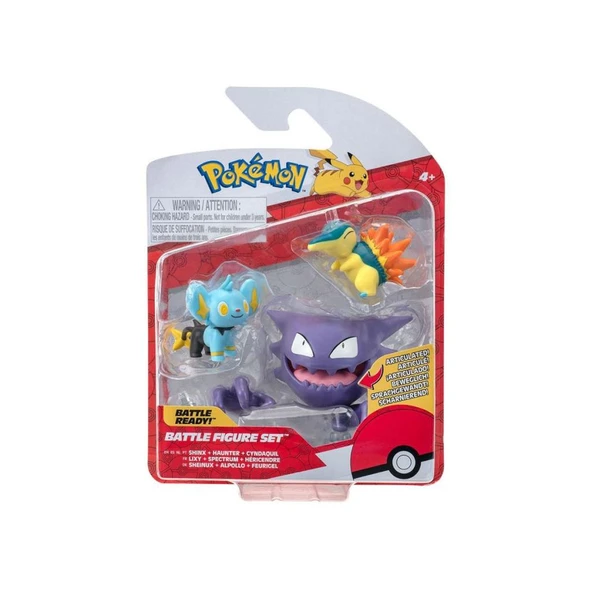 Nessiworld POK 95155-R Pokemon Battle 3Lü Figür Seti - 8