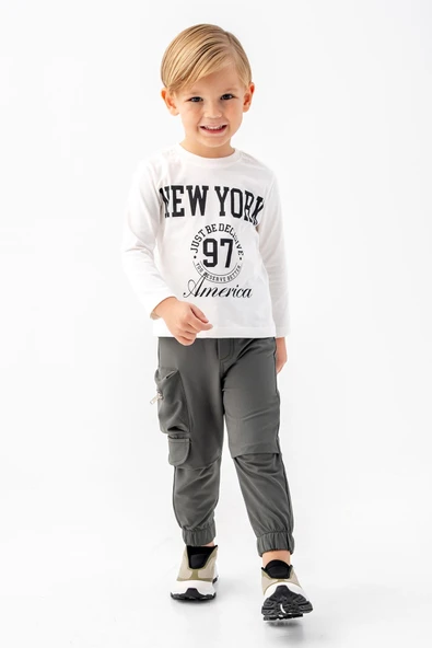 Çıtçıtlı Balon Cepli 3 Parça Erkek Çocuk Ceketli Takım - 4