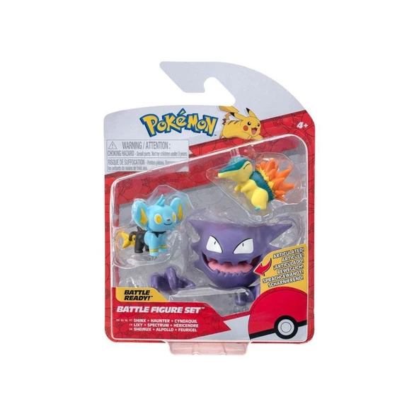 Nessiworld POK 95155-R Pokemon Battle 3Lü Figür Seti