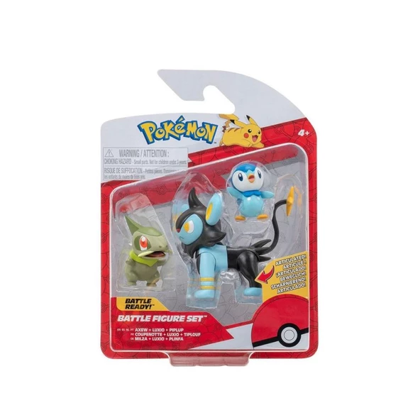 Nessiworld POK 95155-R Pokemon Battle 3Lü Figür Seti - 3