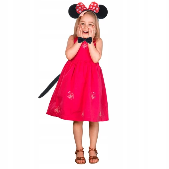 Nessiworld   Minnie Mouse Kostüm Seti Taç Kuyruk Papyon Gösteri Seti - 3