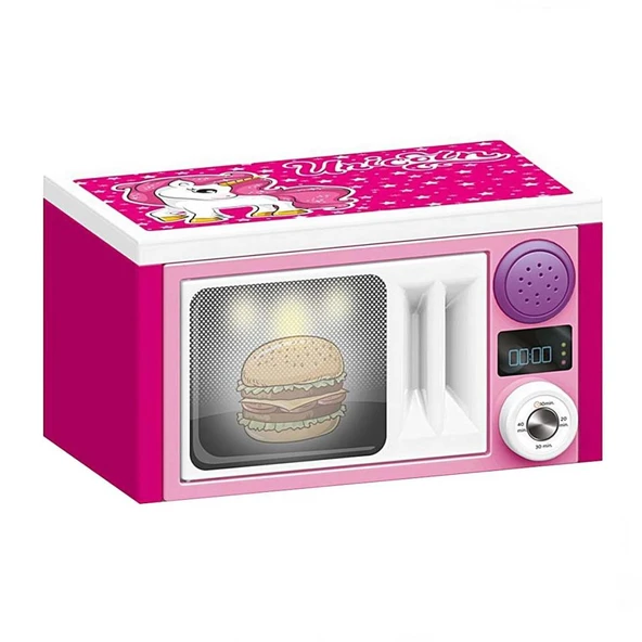 Nessiworld Dolu Unicorn Sesli Pembe Mikrodalga Fırın - 5
