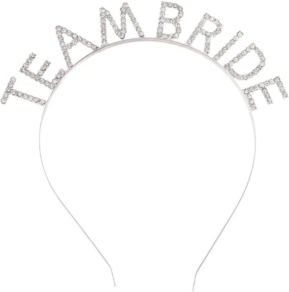 Nessiworld    Gümüş Kaplama Kristal Taşlı Team Bride Taç 16x17 cm - 3