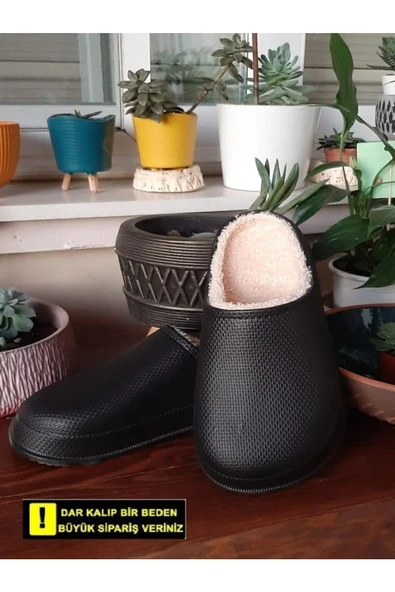 Merdane Siyah İçi Panduflu Erkek Sandalet Terlik - 2