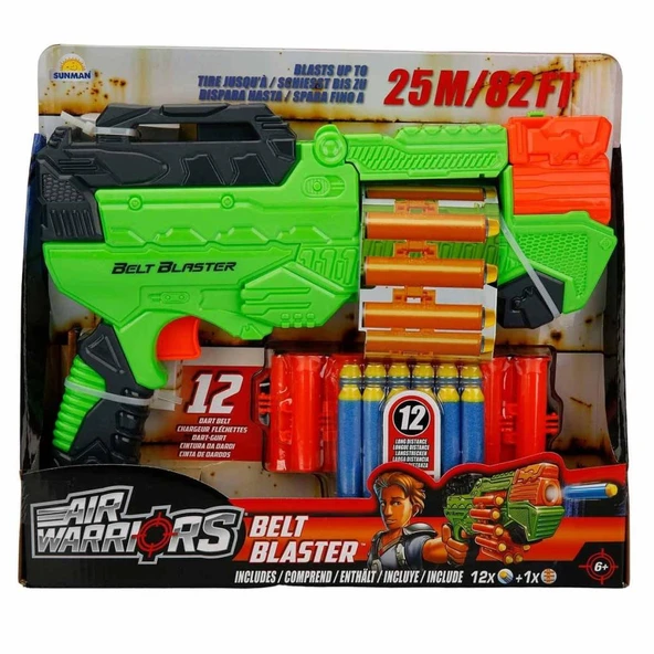 NessiWorld Air Warriors Belt Blaster Sünger Dart Atan Oyuncak - 6
