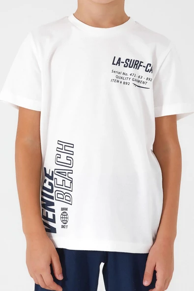 Roly Poly 3041 Venice Beach Erkek Çocuk Kısa Kol Pijama Takım - 10