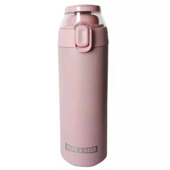 NessiWorld Bear&DeerŞeffafKapakÇelikMatara450ml0033 - 2