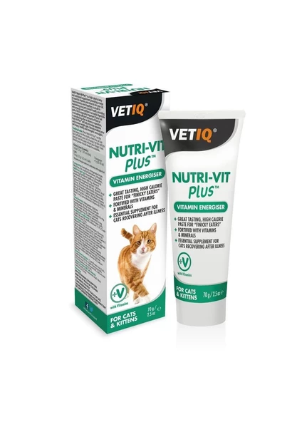Vet IQ Nutri-vit Plus for Cats&Kittens Kediler İçin Vitamin & Mineral Takviyesi 70 Gr